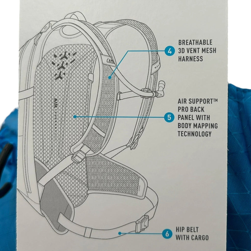 CAMELBAK M.U.L.E Pro 14L Bike Hydration Backpack 100 oz, Ibiza Blue/Orange Edition-M7M7