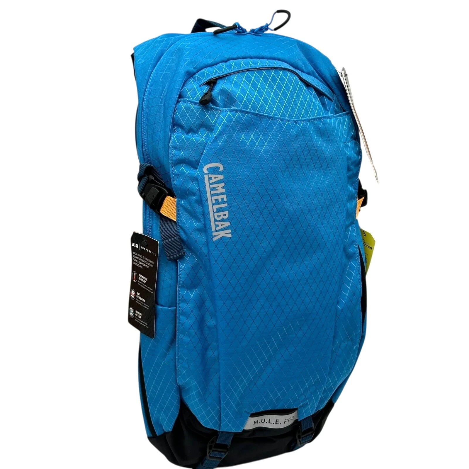CAMELBAK M.U.L.E Pro 14L Bike Hydration Backpack 100 oz, Ibiza Blue/Orange Edition-M7M7