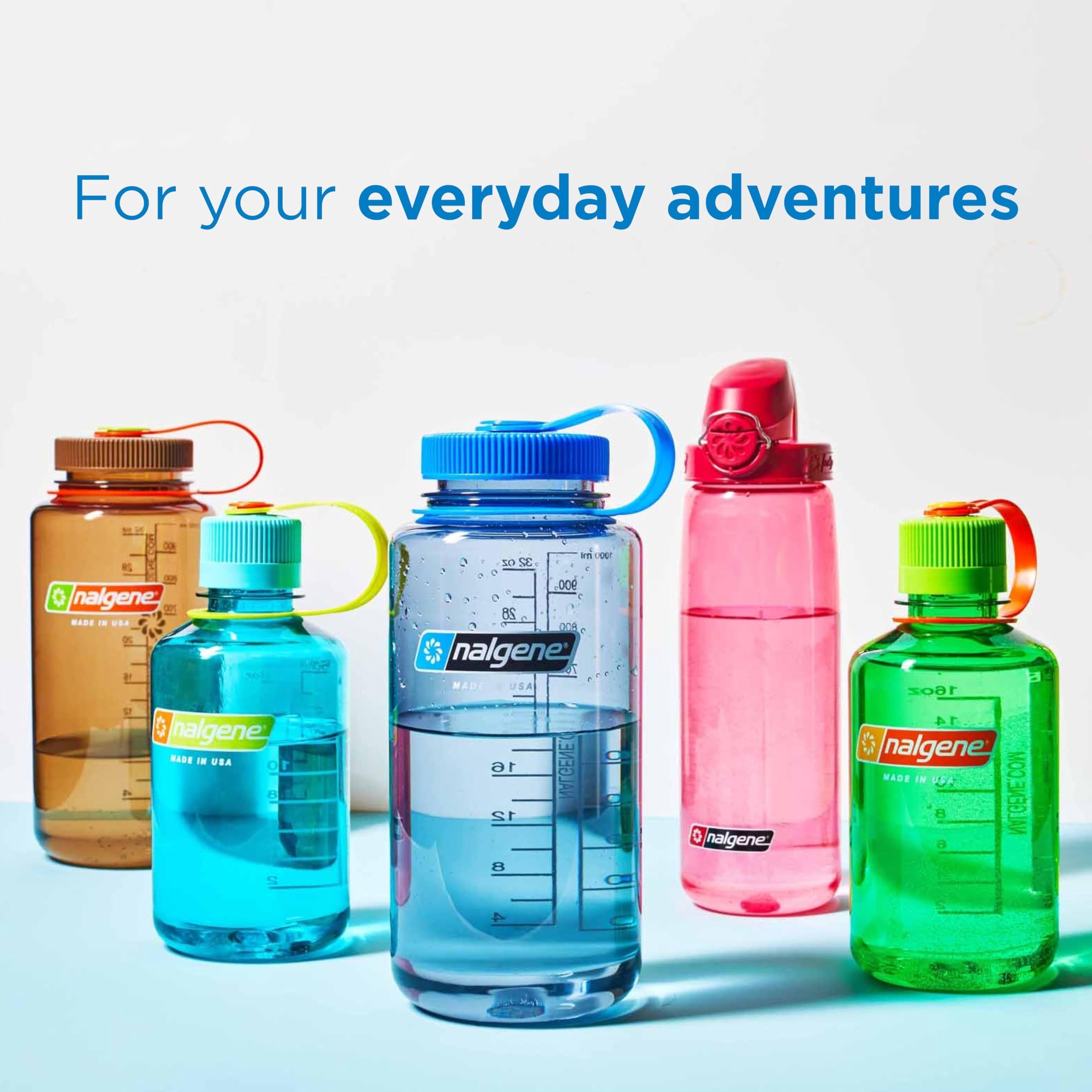 Nalgene Sustain Tritan BPA-Free Water Bottle Made with Material Derived from 50% Plastic Waste (using ISCC certified mass balance), 32 OZ, Narrow Mouth, Cherry Blossom Edition-6XTQ