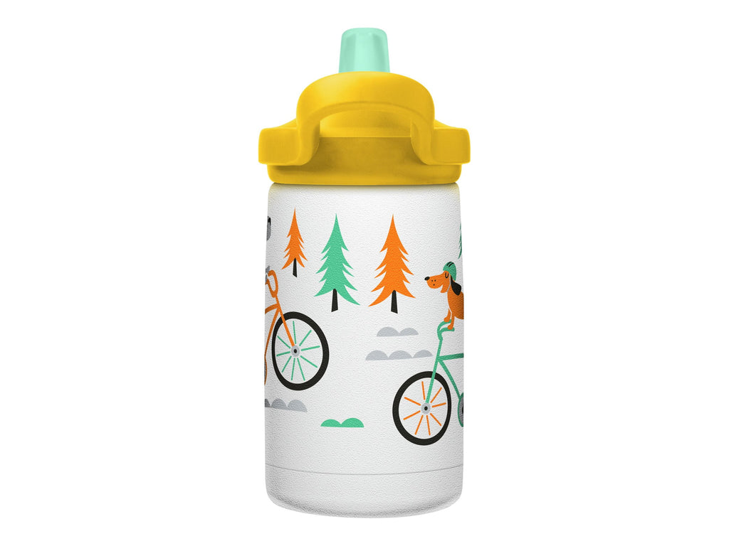 CamelBak Eddy+ Kids - Water bottle - Size 4.25 in x 2.91 in - Height 6.5 in - 12 fl.oz - biking dogs Edition-H6S8