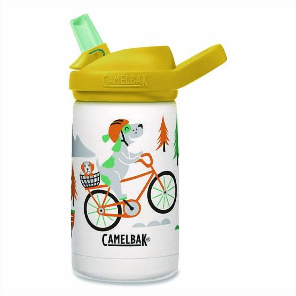 CamelBak Eddy+ Kids - Water bottle - Size 4.25 in x 2.91 in - Height 6.5 in - 12 fl.oz - biking dogs Edition-H6S8