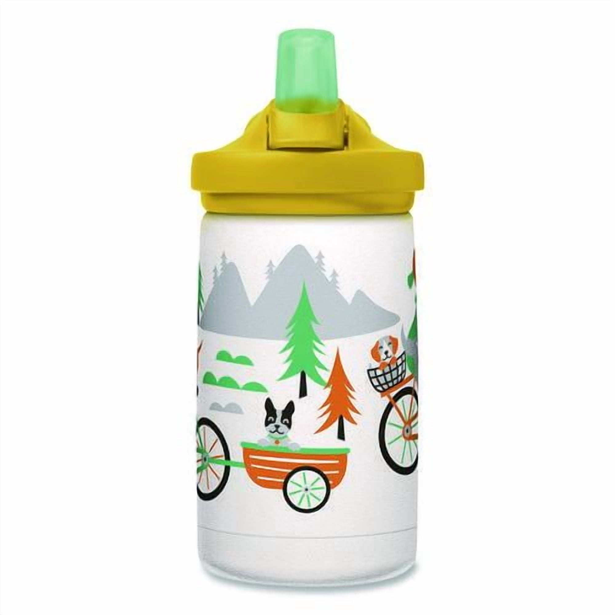 CamelBak Eddy+ Kids - Water bottle - Size 4.25 in x 2.91 in - Height 6.5 in - 12 fl.oz - biking dogs Edition-H6S8
