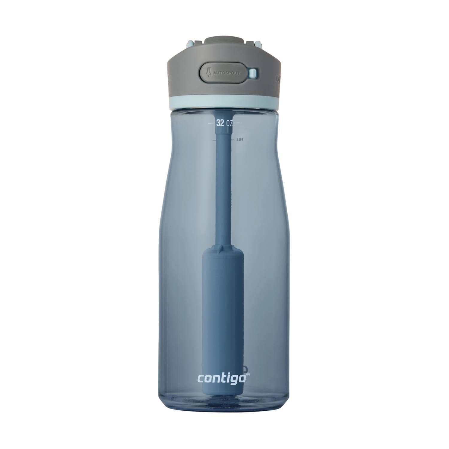 Contigo Wells Plastic Filter Water Bottle with AUTOSPOUT Straw Lid, 32 oz., Dark Ice Edition-ZP1S