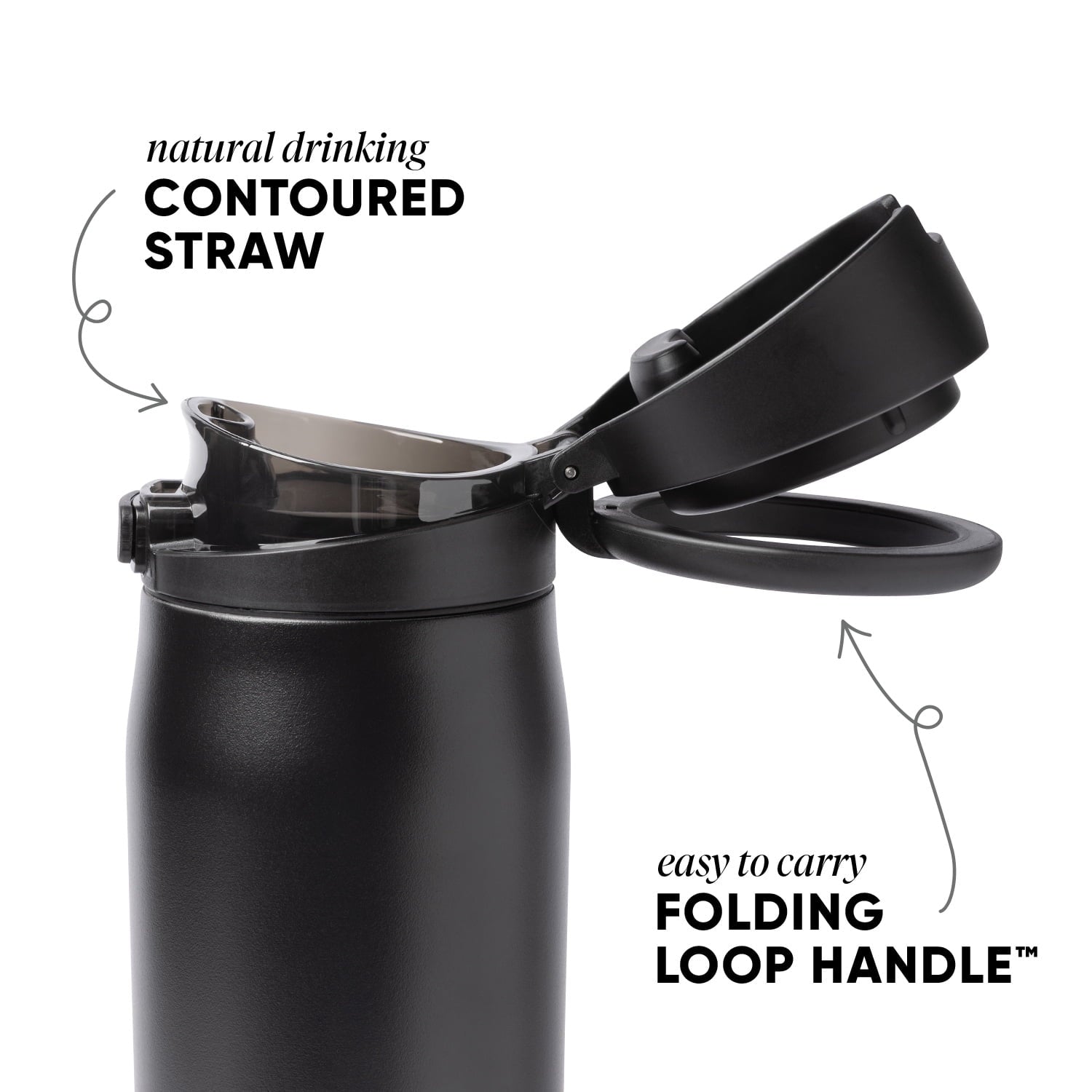 Simple Modern 24oz Mesa Loop Water Bottle with Covered Spout | Pink Champagne Edition-3YEE