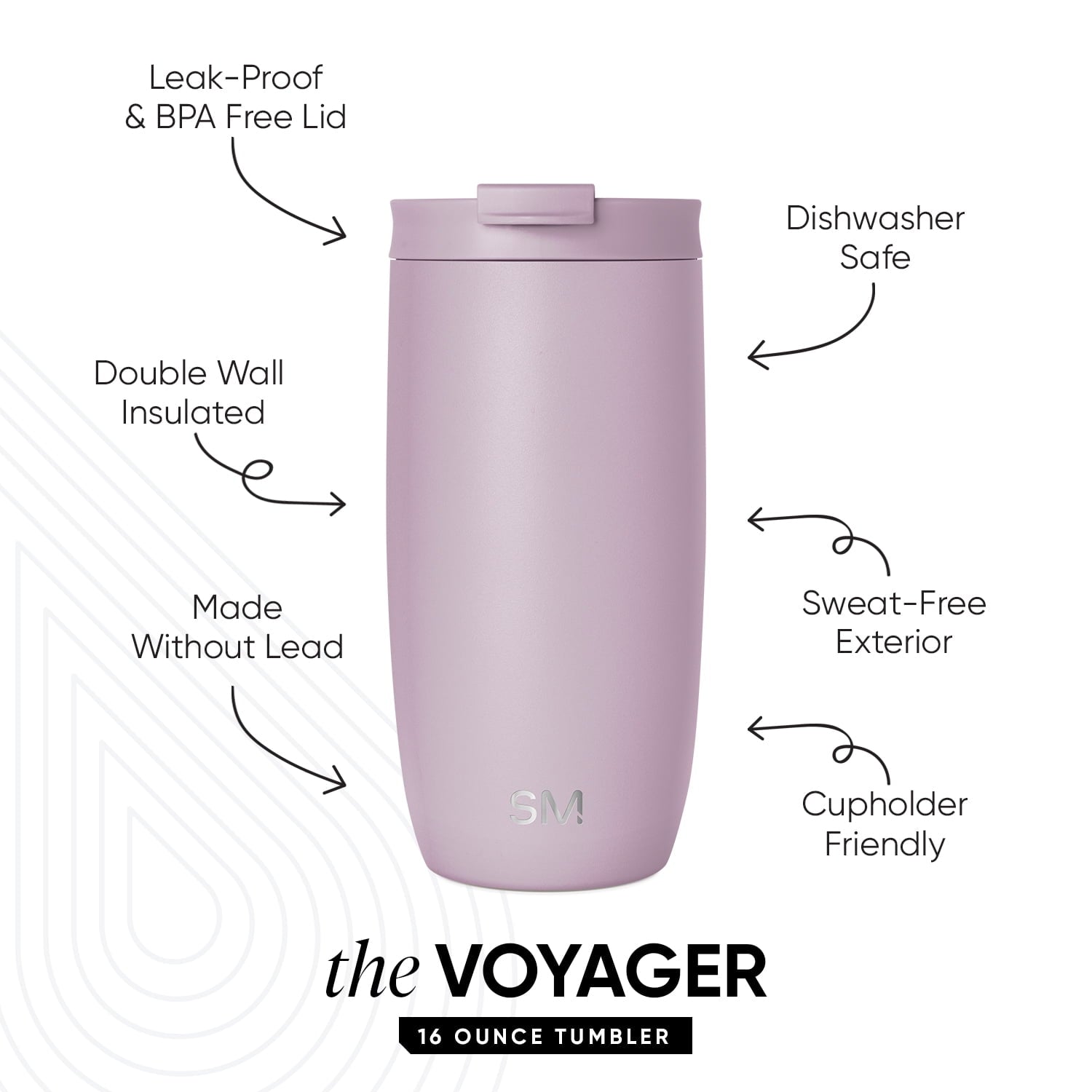Simple Modern 16 fl oz Insulated Stainless Steel Voyager Coffee Tumbler with Insulated Flip Lid Edition-4KJ3