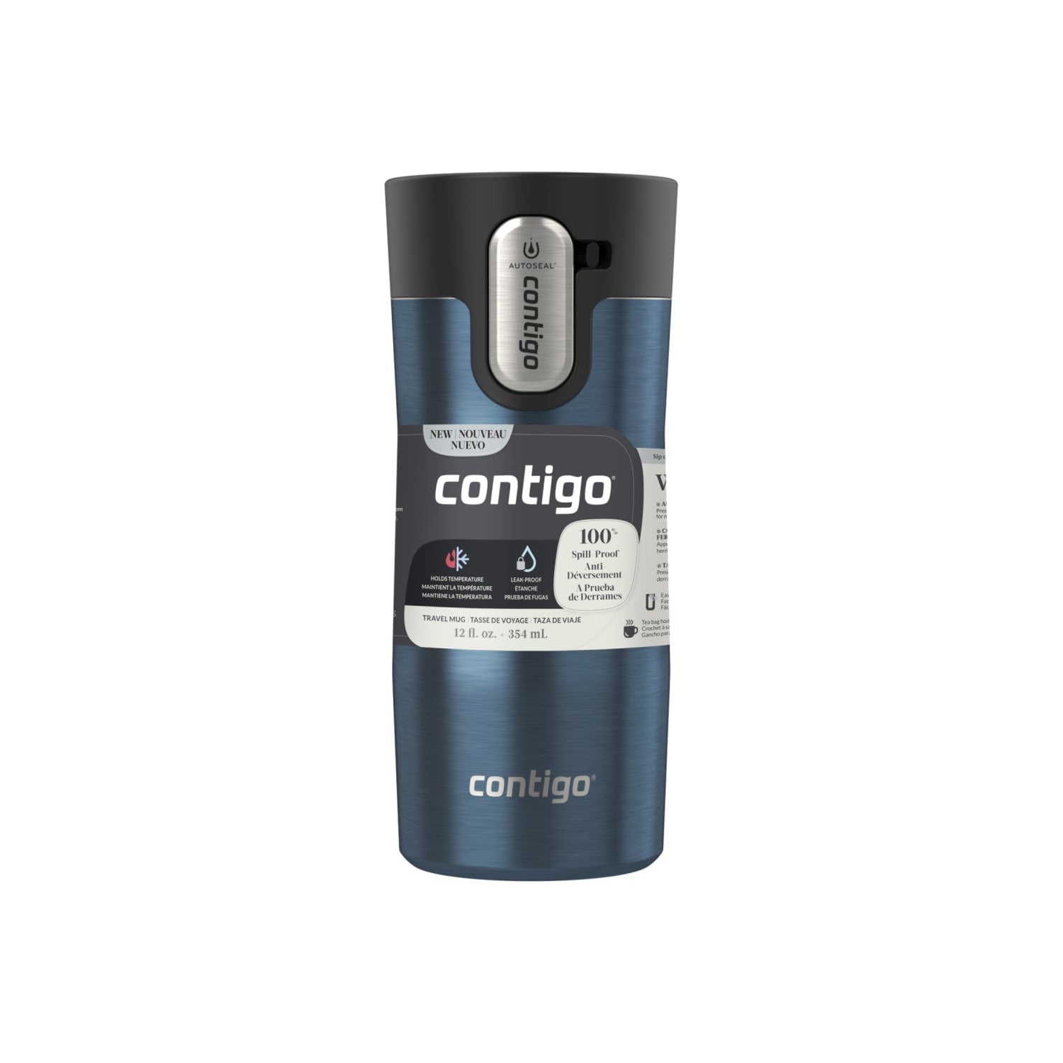 Contigo 12 oz. West Loop 3.0 Insulated Stainless Steel Travel Mug - Blueberry Edition-XFMY