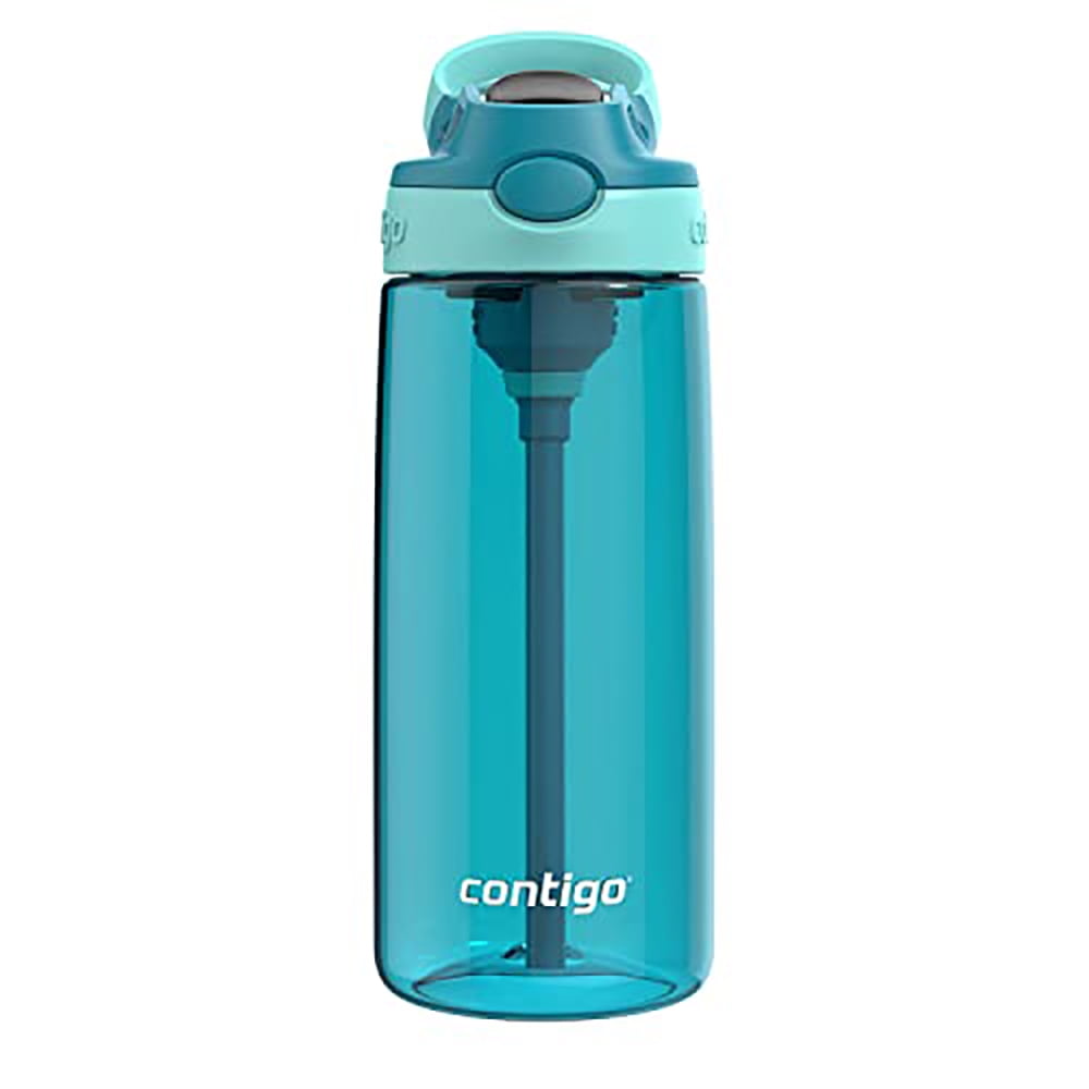 Contigo Leakproof lid 591 mL Juniper Jade Aubrey Plastic Water Bottle with Straw Edition-DN85