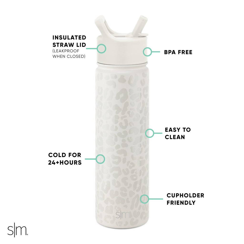 Simple Modern Summit Water Bottle Straw Lid Vacuum Insulated Stainless Steel Bottle | 22 fl oz Edition-VIUU