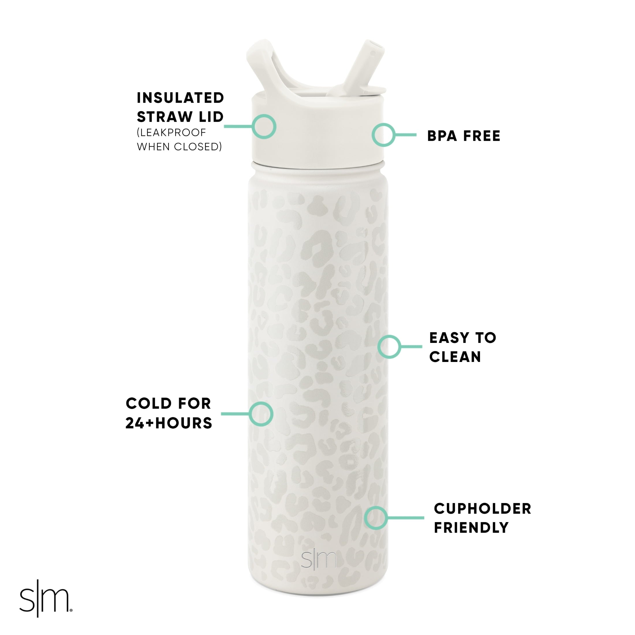 Simple Modern Summit Water Bottle Straw Lid Vacuum Insulated Stainless Steel Bottle | 22 fl oz Edition-VIUU