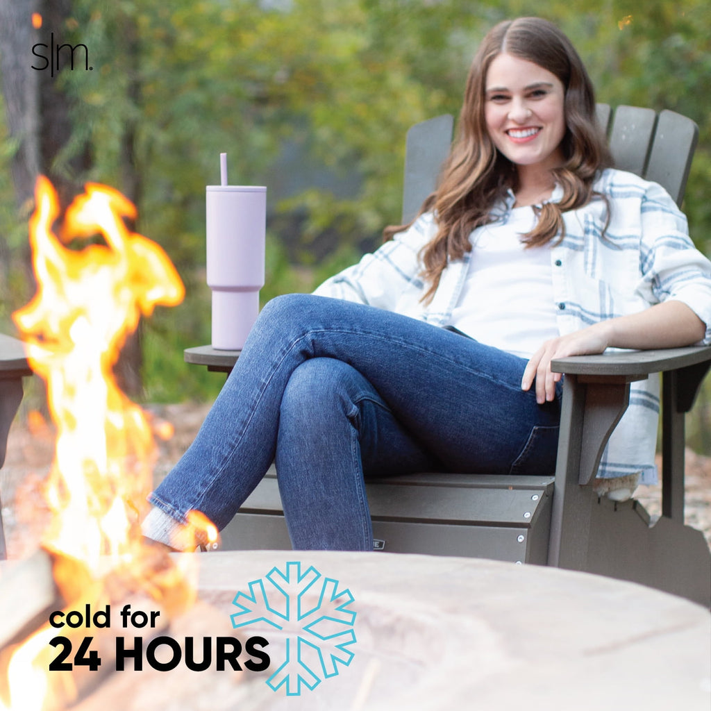 Simple Modern 40 fl oz Insulated Stainless Steel Trek Tumbler with Straw Lid | 80s Mix Edition-VJNG