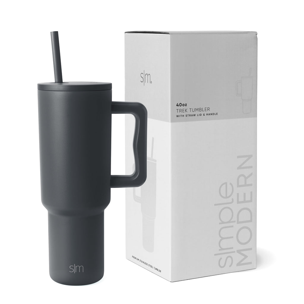 Simple Modern 40 fl oz Insulated Stainless Steel Trek Tumbler with Straw Lid | 80s Mix Edition-VJNG