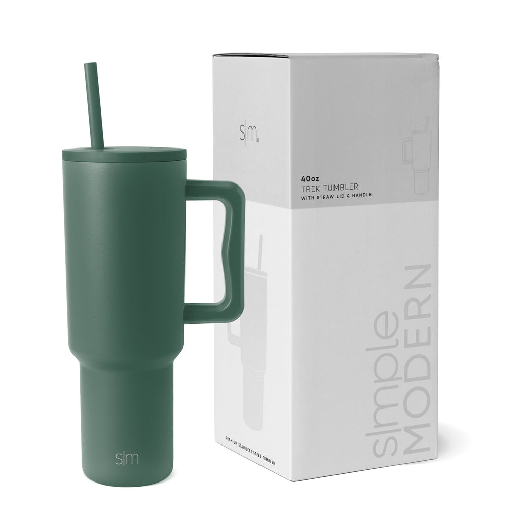 Simple Modern 40 fl oz Insulated Stainless Steel Trek Tumbler with Straw Lid | 80s Mix Edition-VJNG