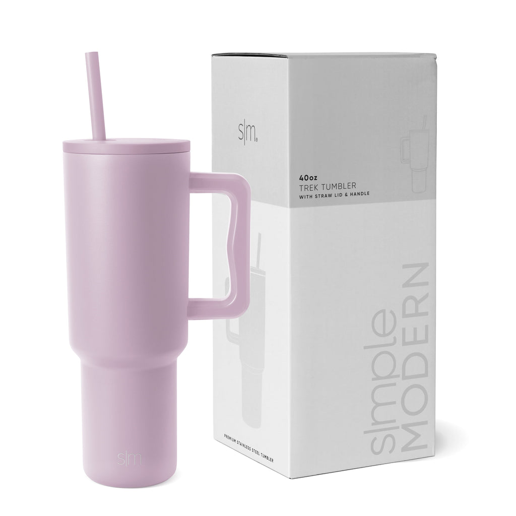 Simple Modern 40 fl oz Insulated Stainless Steel Trek Tumbler with Straw Lid | 80s Mix Edition-VJNG