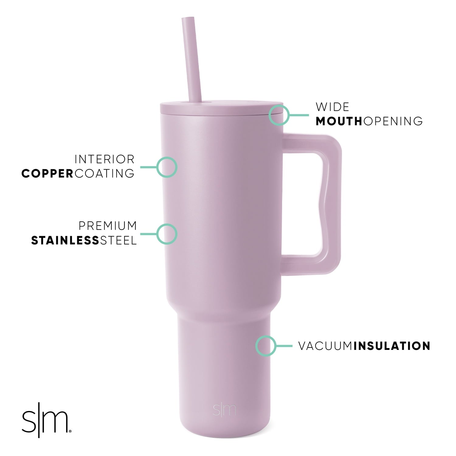 Simple Modern 40 fl oz Insulated Stainless Steel Trek Tumbler with Straw Lid | 80s Mix Edition-VJNG
