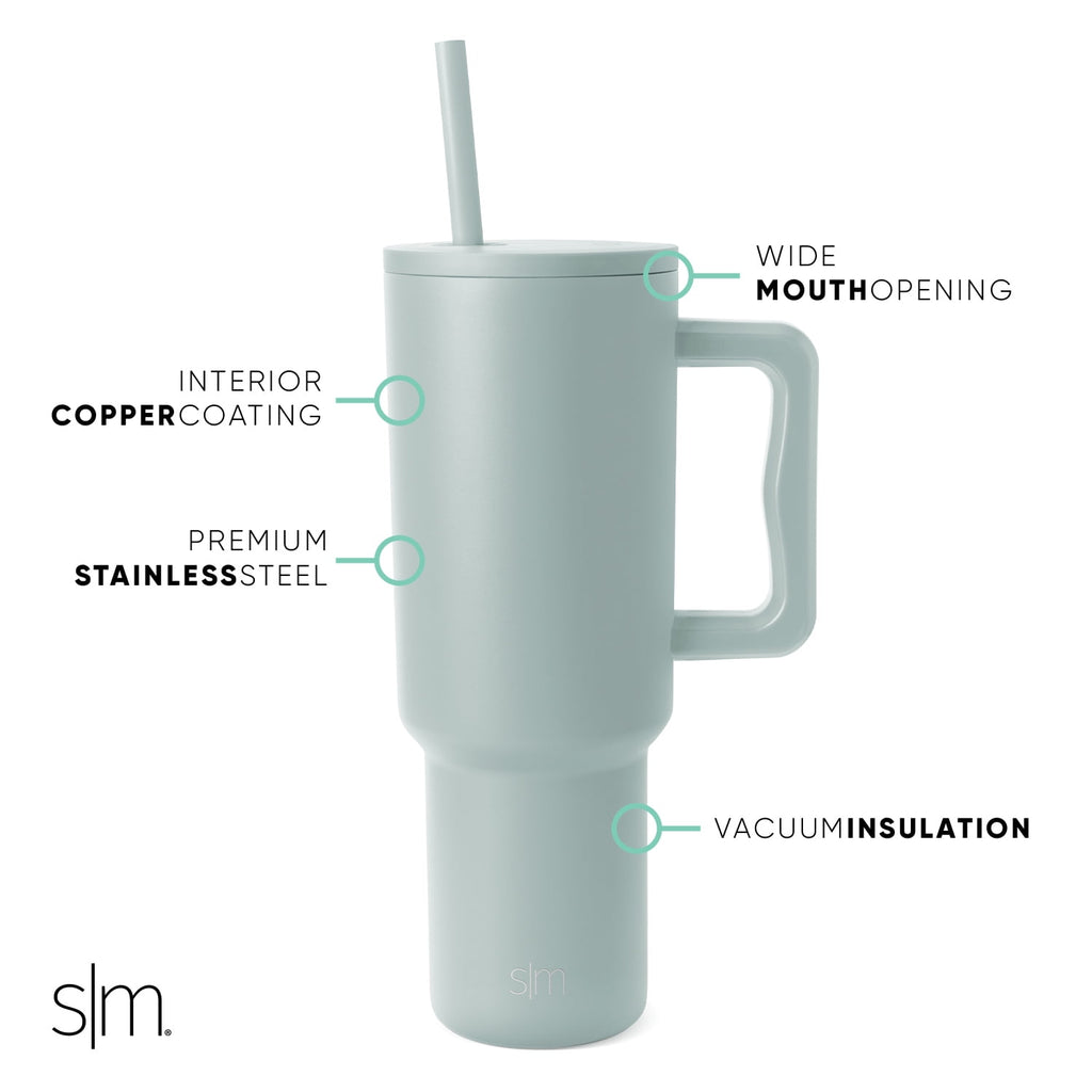 Simple Modern 40 fl oz Insulated Stainless Steel Trek Tumbler with Straw Lid | 80s Mix Edition-VJNG