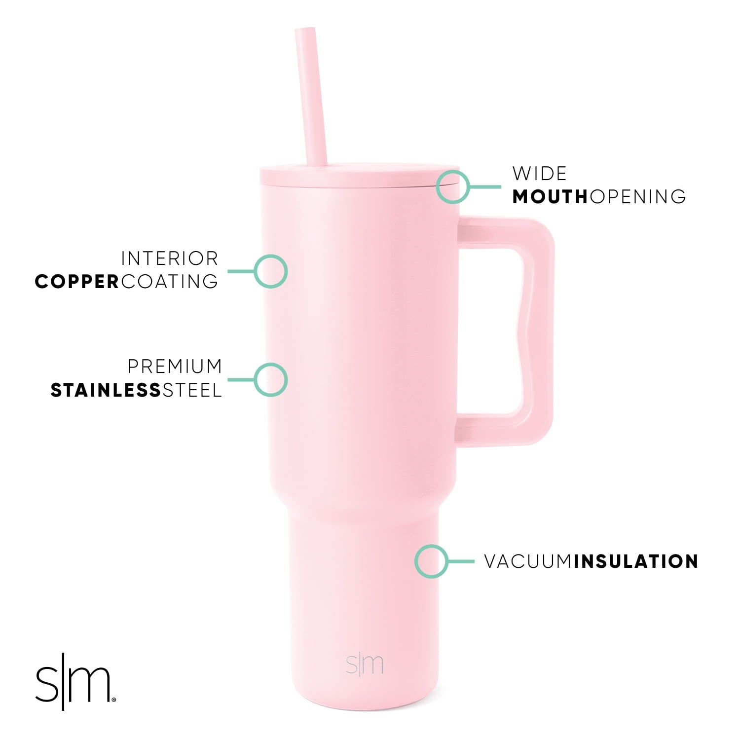 Simple Modern 40 fl oz Insulated Stainless Steel Trek Tumbler with Straw Lid | 80s Mix Edition-VJNG