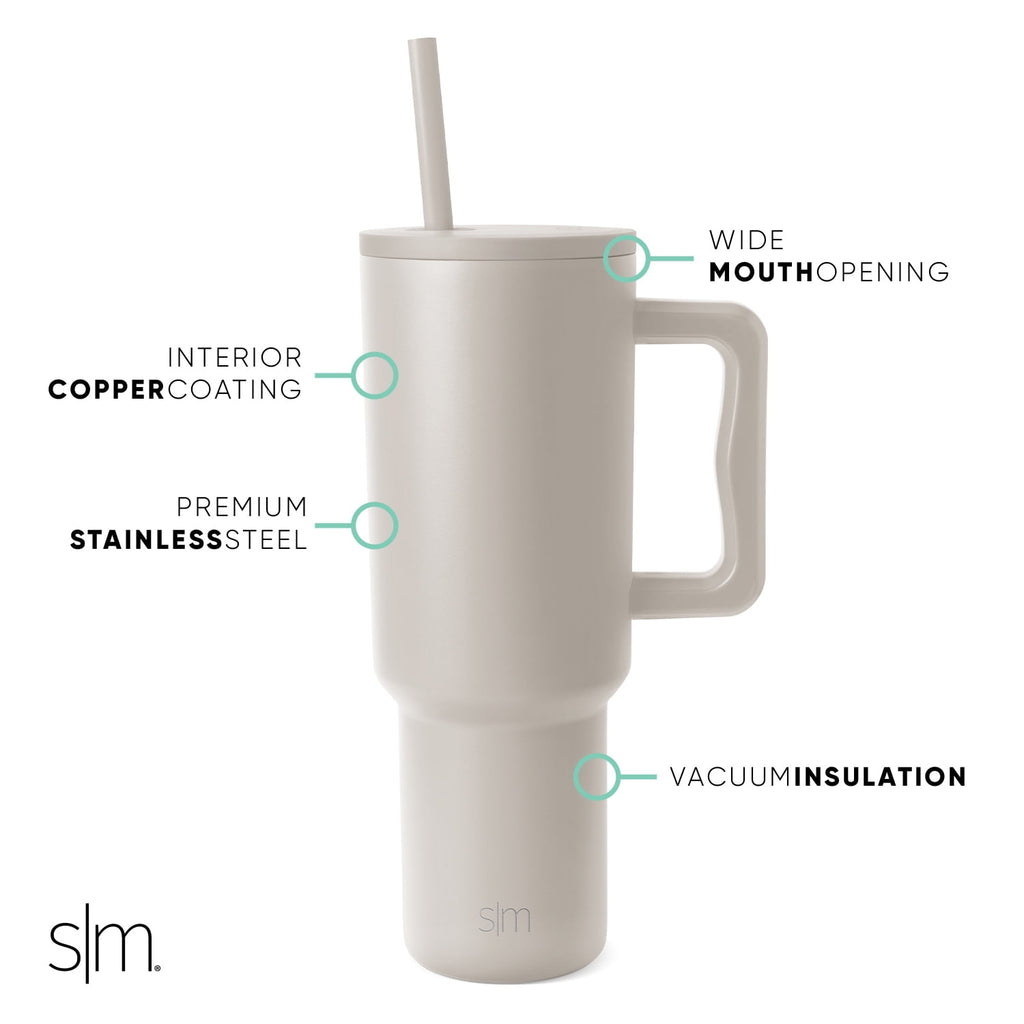 Simple Modern 40 fl oz Insulated Stainless Steel Trek Tumbler with Straw Lid | 80s Mix Edition-VJNG