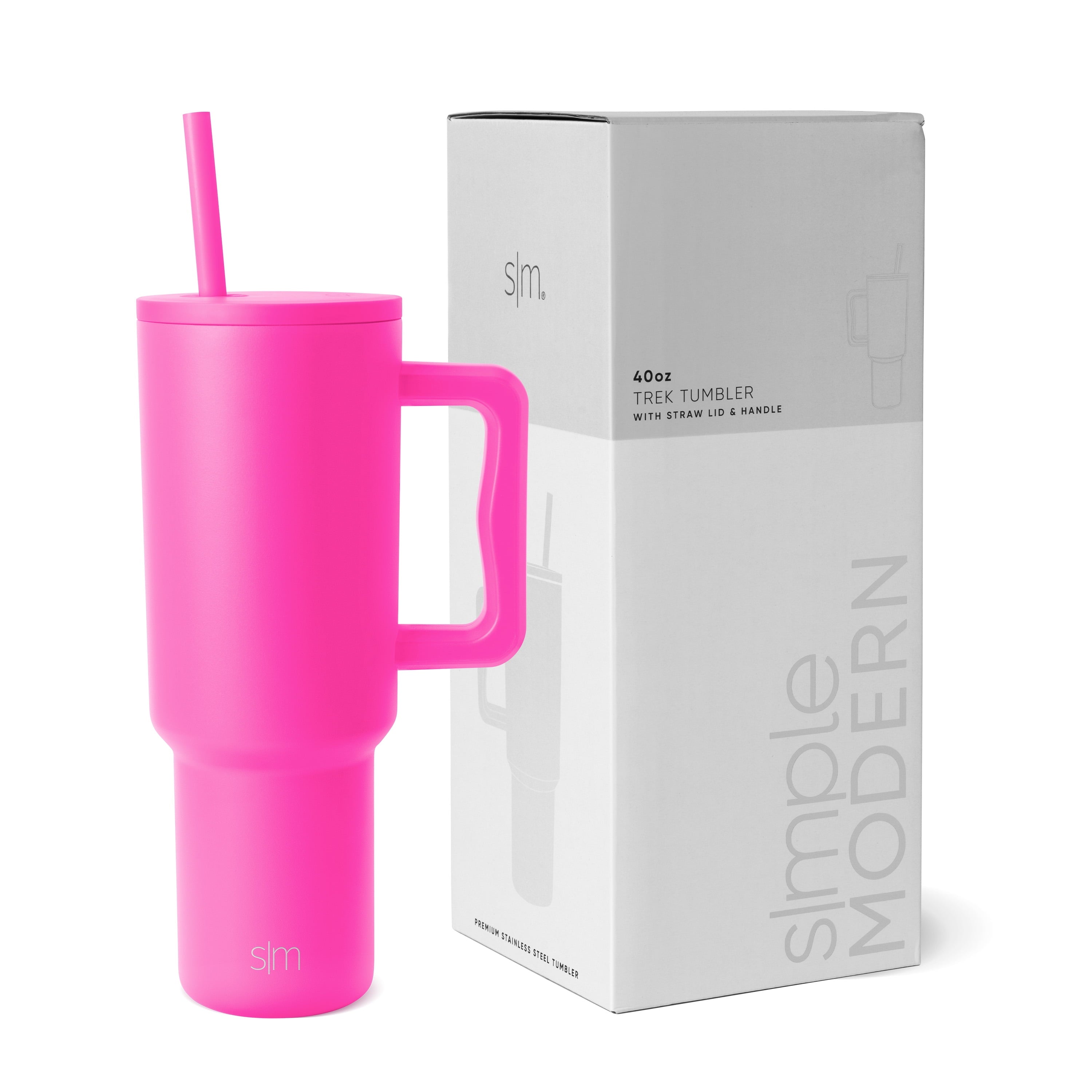 Simple Modern 40 fl oz Insulated Stainless Steel Trek Tumbler with Straw Lid | 80s Mix Edition-VJNG