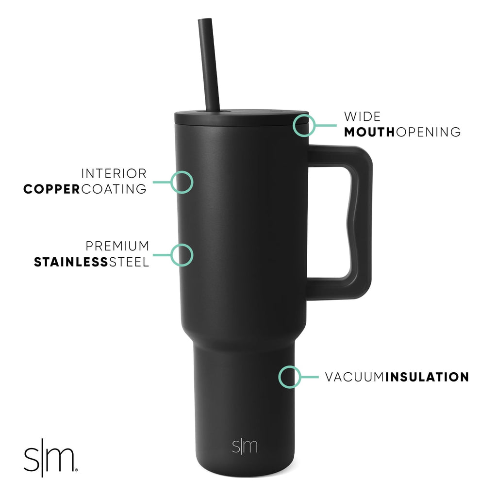 Simple Modern 40 fl oz Insulated Stainless Steel Trek Tumbler with Straw Lid | 80s Mix Edition-VJNG