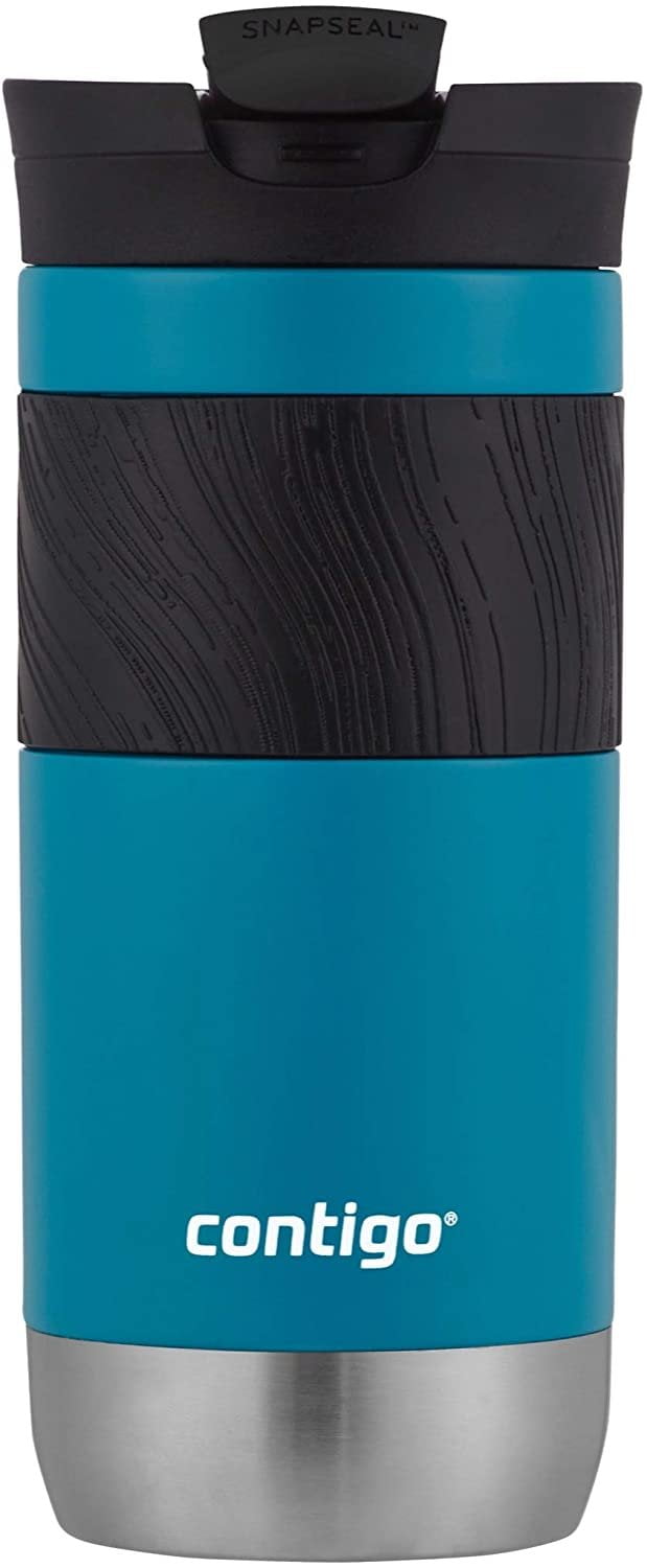 Contigo Byron 2.0 Stainless Steel Travel Mug with SNAPSEAL Lid and Grip, 20 oz, Sake &amp; Blue Corn, 2-Pack Edition-SYD3