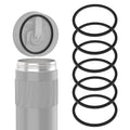 Linkidea 6 Pack Water Bottle Gasket Replacement Compatible with Contigo Byron Snapseal Travel Mug 16oz/20oz, Silicone O Ring Leak Proof Rubber Seal with Tweezer for Bottle Lid, Black Edition-ZVS1