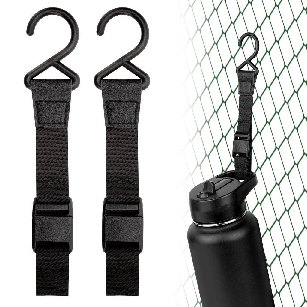 Linkidea 2 Pack Fence Hooks for Waterbottle, Compatible with Stanley, Nalgene, IRON FLASK with Handle Bottle &amp; Tumbler, S Shaped Hook Hanger Magnetic Buckle for Outdoor Sports Camping Edition-PPRW