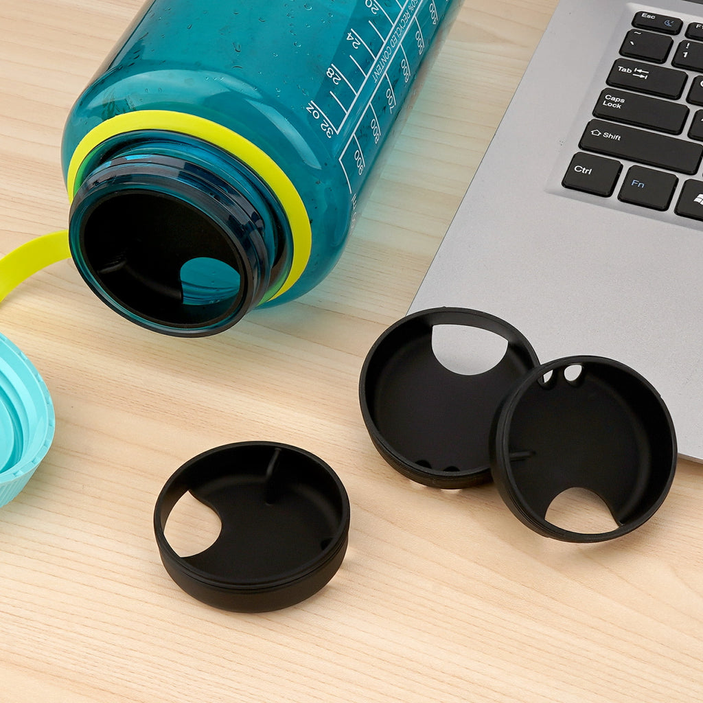 Linkidea 4 Pack Water Bottle Silicone Splashguard Compatible with Nalgene Sustain Wide Mouth 32oz, Anti-Spill Splash Guard for Wide-Necked Bottles with 53mm Opening, Waterbottle Easy Sipper Edition-GXQC