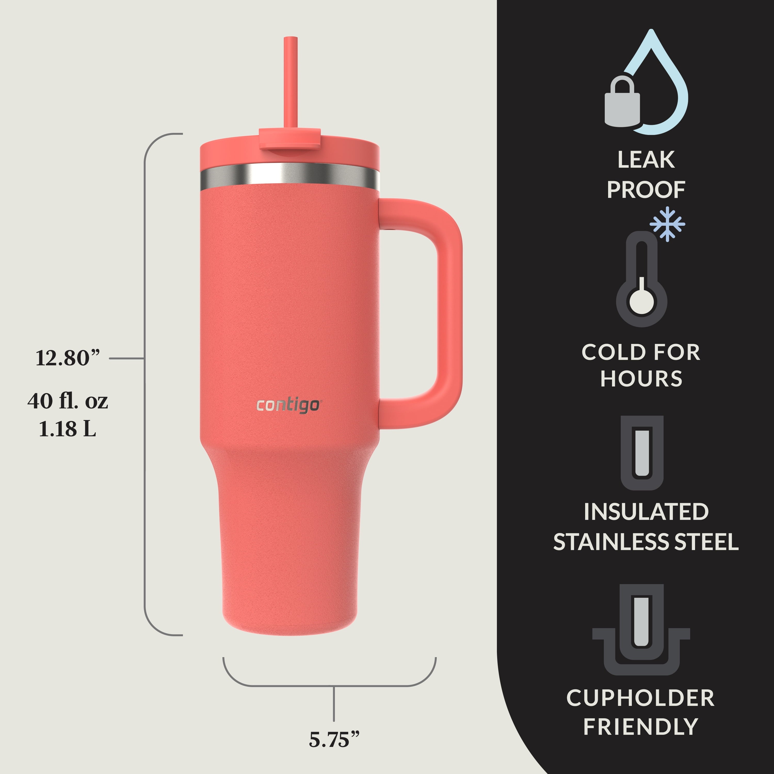 Contigo Streeterville Tumbler 40oz Inky Cap Edition-RQRH
