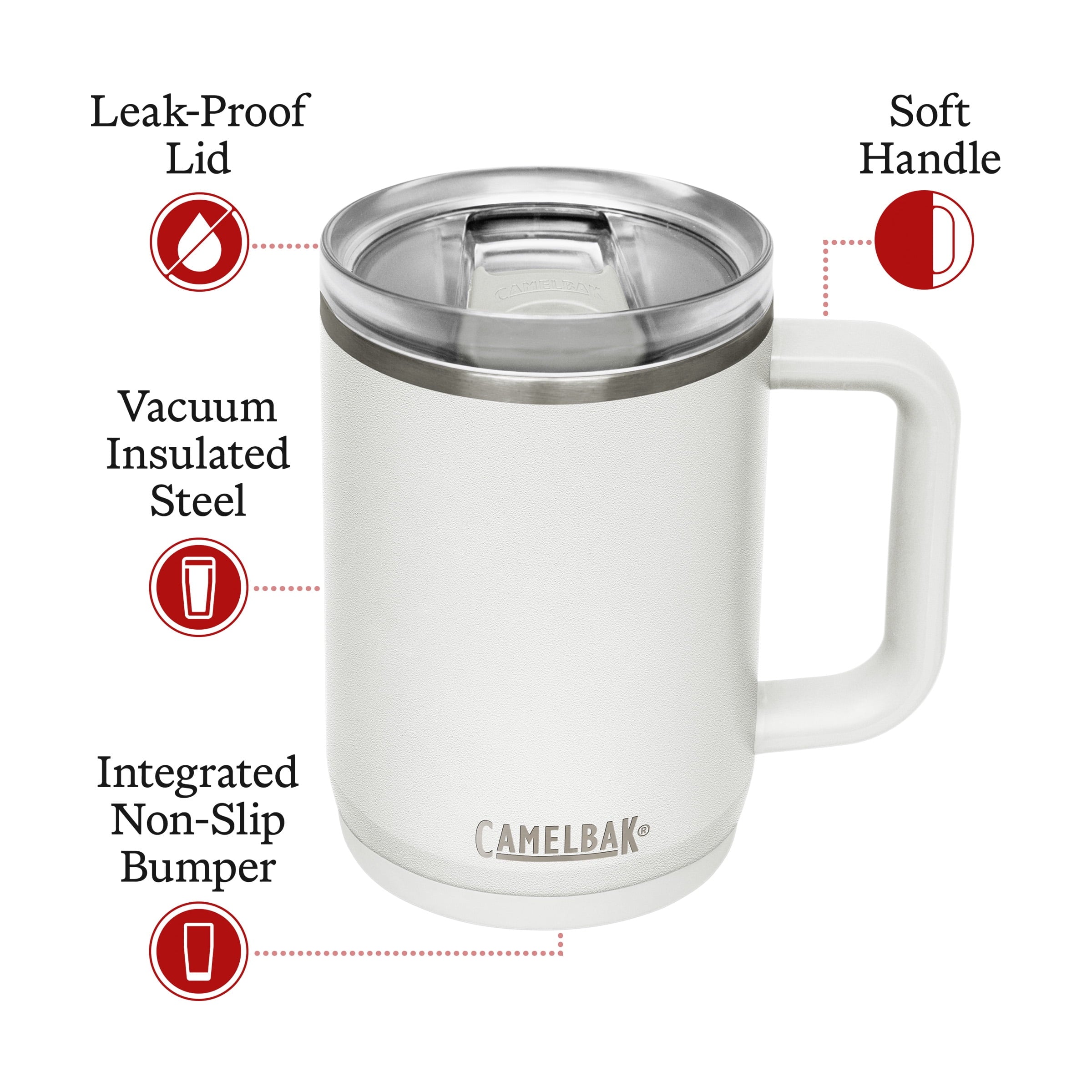 CamelBak Thrive 16oz Stainless Steel Leak-Proof Mug, Stone Edition-U0ON