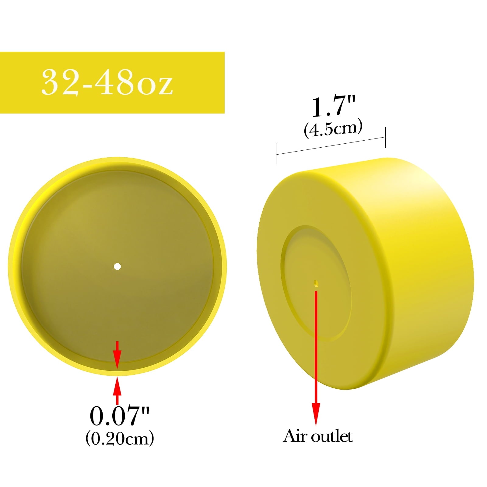 Linkidea 2 Pack Water Bottle Boot Compatible with Nalgene Sustain Wide Mouth 32oz/48oz, Narrow Mouth 32oz, Silicone Anti-Slip Bottle Bottom Bumper Protector (Yellow) Edition-QMY1