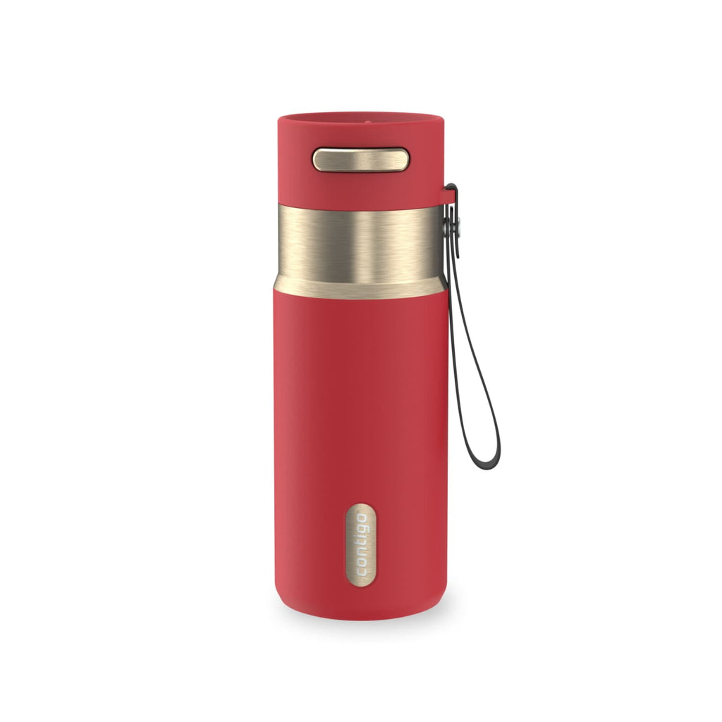 Contigo AutoSeal 16 oz Leakproof Water Bottle with Carrying Strap Edition-SMWH