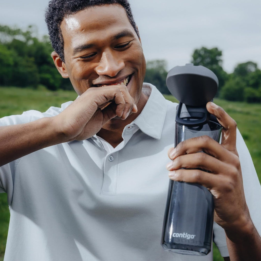 Contigo - Water Bottle with Leak-Proof and Locking Lid, BPA Free, 709ml Capacity, Black Edition-N1KX