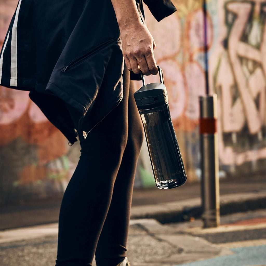 Contigo - Water Bottle with Leak-Proof and Locking Lid, BPA Free, 709ml Capacity, Black Edition-N1KX