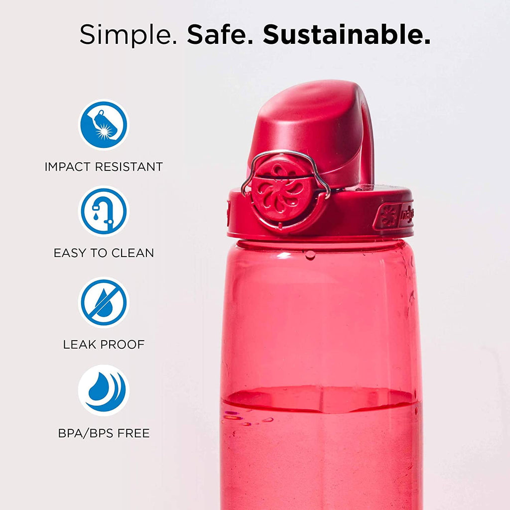 Nalgene Tritan OTF Water Bottle: 24oz, Glacial Blue Edition-5VTS