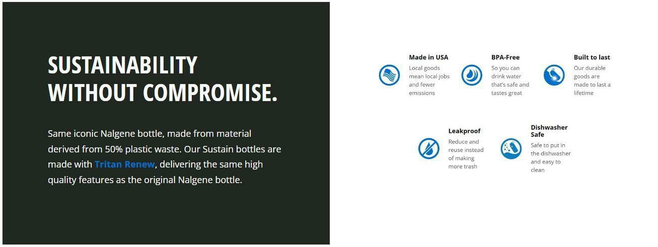 Nalgene Tritan OTF Water Bottle: 24oz, Glacial Blue Edition-5VTS