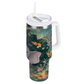40 oz Insulated Stainless Steel Tumbler Double Wall Stainless Steel Tumbler with 2-Way Drinking Cute Elephant Edition-K94G
