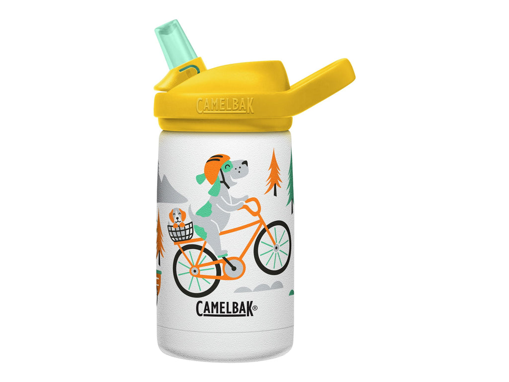 CamelBak Eddy+ Kids - Water bottle - Size 4.25 in x 2.91 in - Height 6.5 in - 12 fl.oz - biking dogs Edition-H6S8