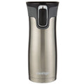 Contigo AUTOSEAL West Loop 2.0 Travel Mug, 16 oz., Stainless Steel with Black Button Edition-XTUM