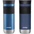Contigo SNAPSEAL Insulated Stainless Steel Travel Mug with Grip, 20 oz, Blue Corn &amp; Midnight Berry, 2-Pack Edition-GYQD