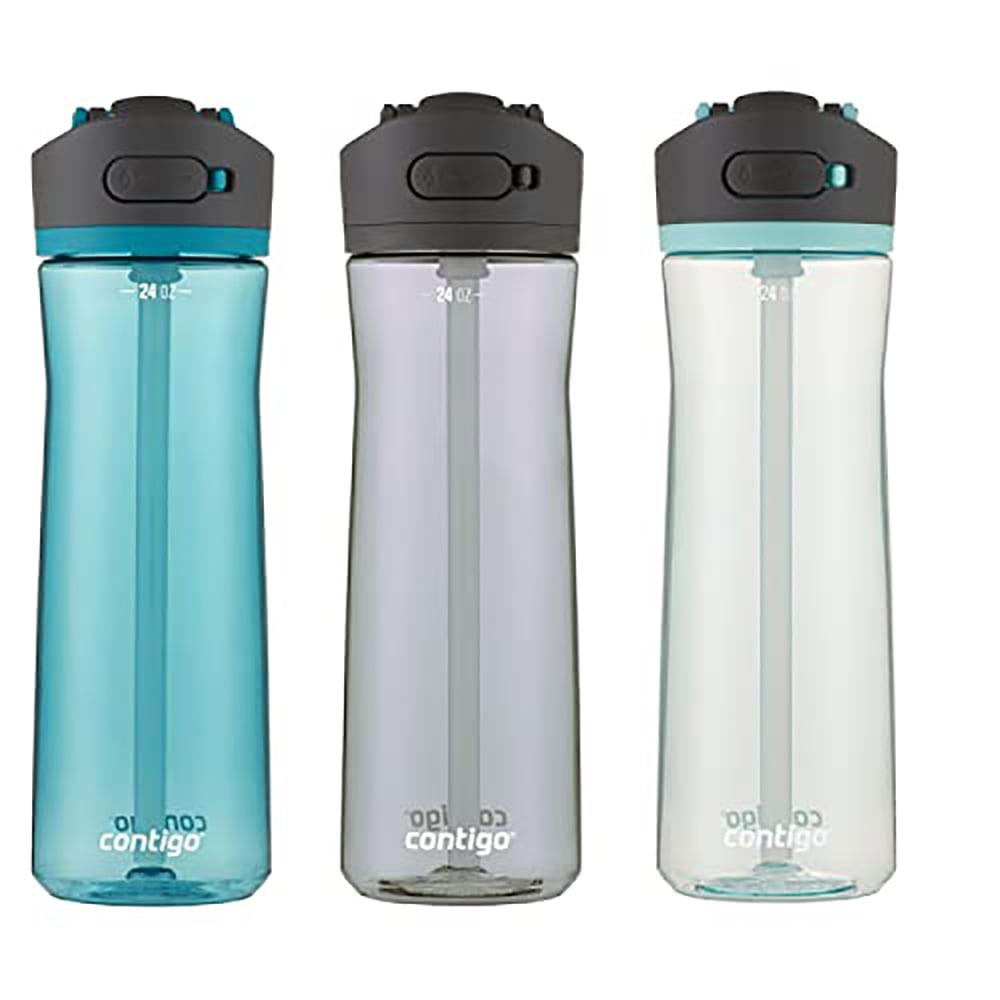 Contigo 24 oz. Ashland 2.0 Water Bottle 3-Pack - Juniper/Sake/Bubble Tea Edition-GJTB