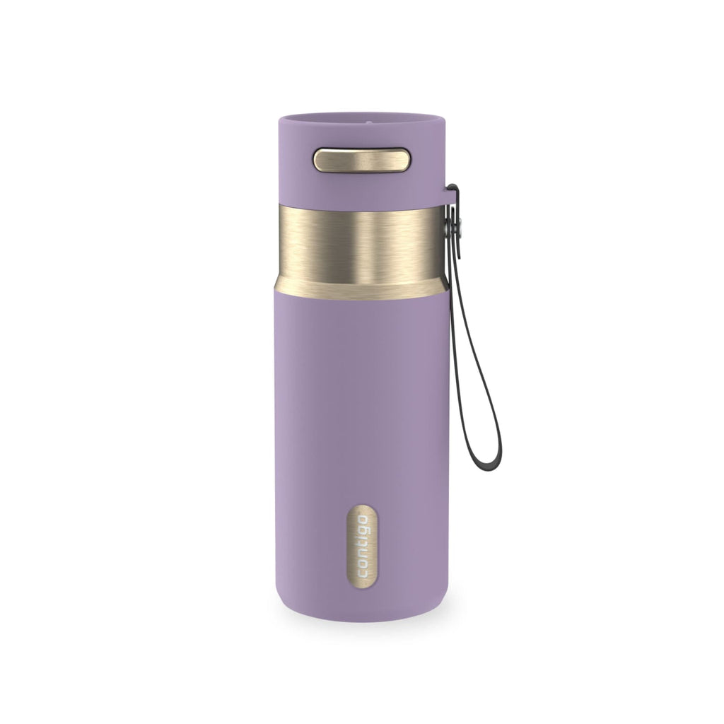 Contigo AutoSeal 16 oz Leakproof Water Bottle with Carrying Strap Edition-SMWH