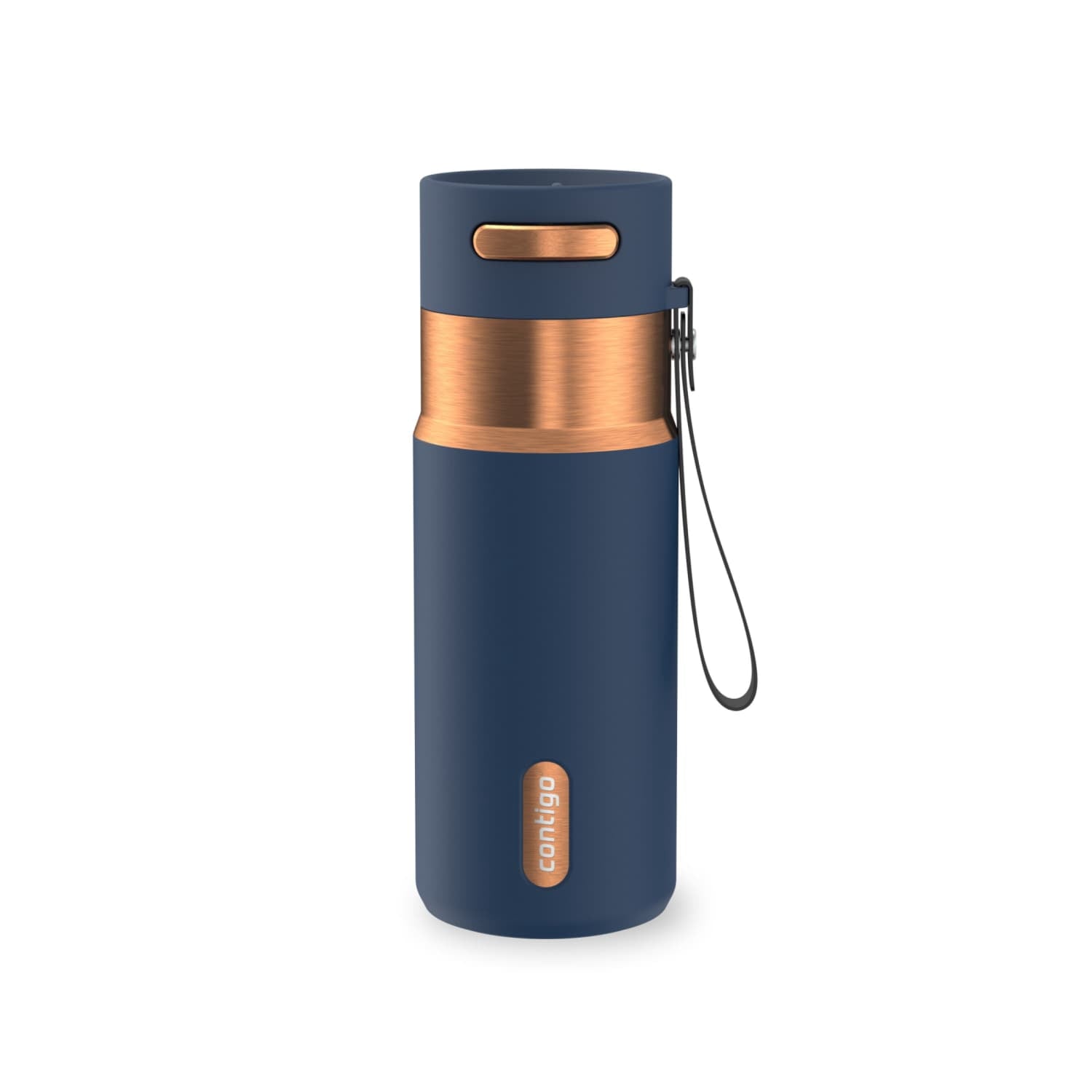 Contigo AutoSeal 16 oz Leakproof Water Bottle with Carrying Strap Edition-SMWH