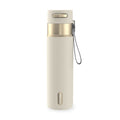 Contigo AutoSeal Leakproof Stainless Steel Reusable Water Bottle Tumbler with Carrying Strap, Cream/Champagne, 24 oz Edition-EMYX