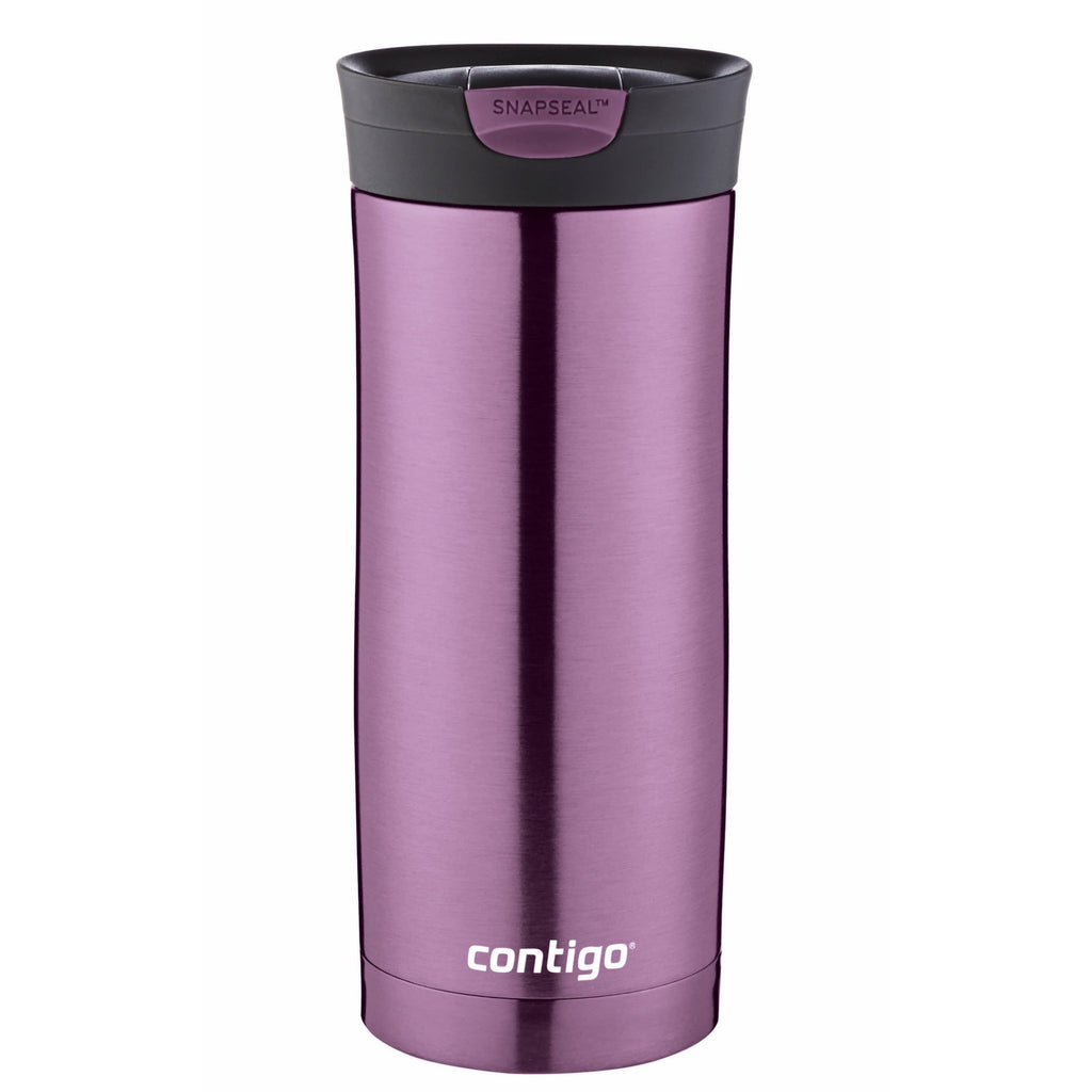 Contigo Byron Stainless Steel Travel Mug with SNAPSEAL Lid Purple Radiant Orchid, 16 fl oz. Edition-HKT1
