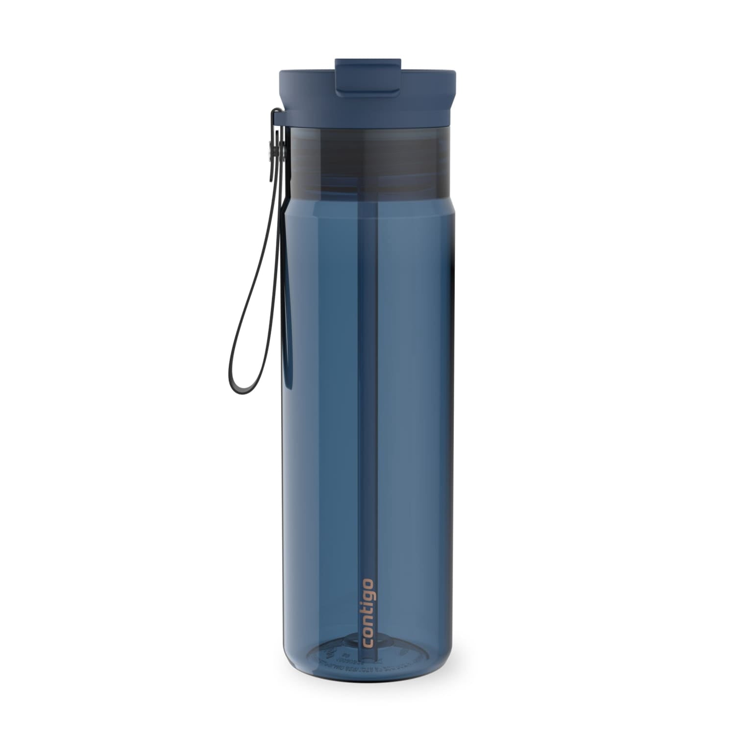 Contigo DualSip Leakproof Plastic Reusable Water Bottle with Carrying Strap, Cream/Clear, 28 oz Edition-Z1DG