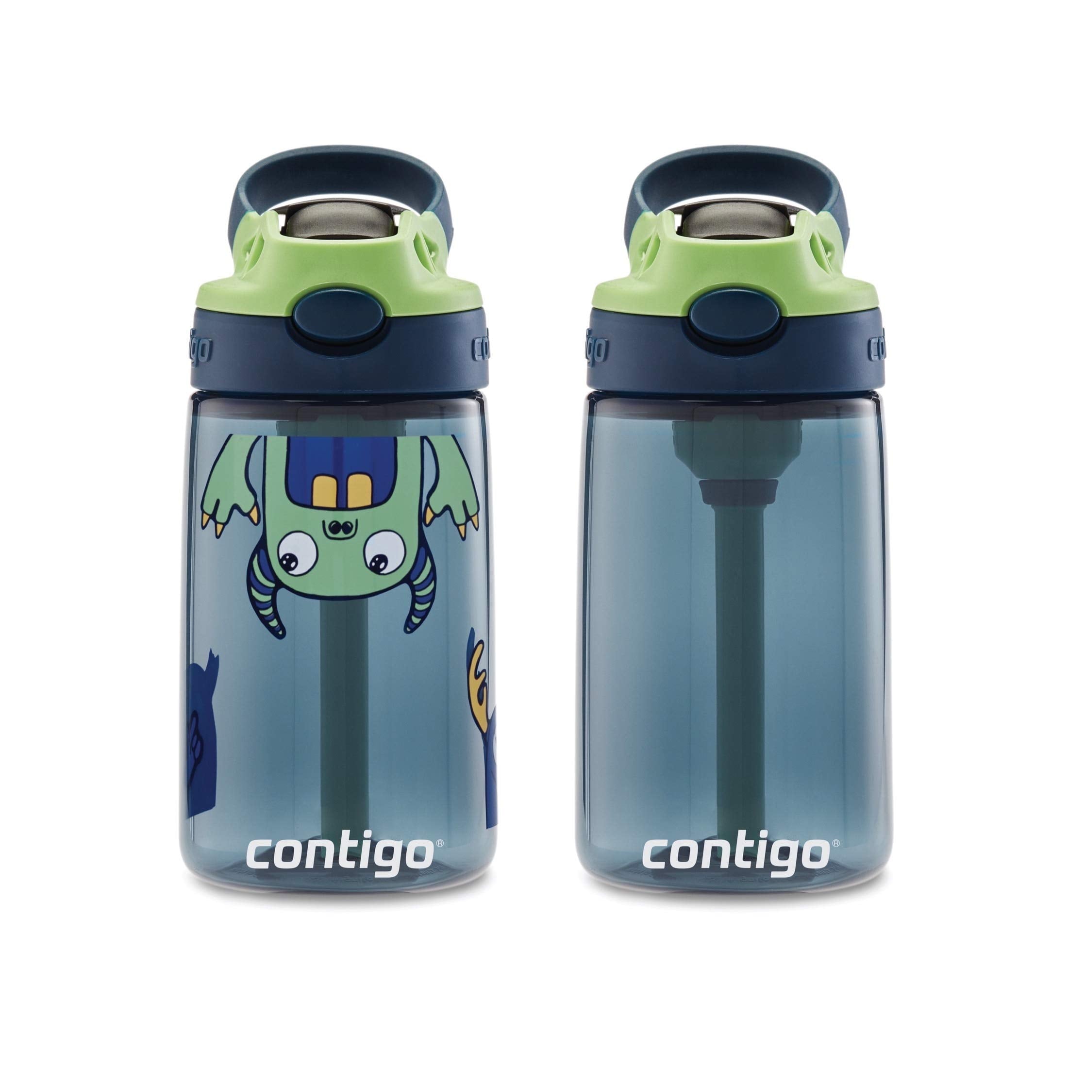 Contigo Kids 2-Pack Straw Water Bottle, 14 oz - Dinos/Sharks Edition-N2SD