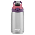 Contigo Kids Stainless Steel Water Bottle with Redesigned AUTOSPOUT Straw Lid Eggplant and Punch, 13 fl oz. Edition-IA8H