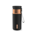 Contigo SnapSeal Leakproof Stainless Steel Reusable Water Bottle with Carrying Strap, Black/Bronze, 16 oz Edition-8P48