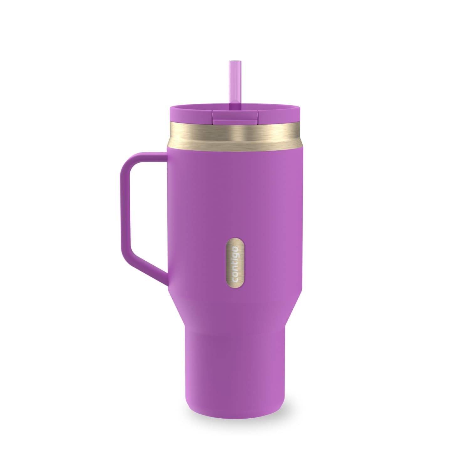Contigo SnapSeal Leakproof Stainless Steel Reusable Water Bottle Tumbler with Side Handle, Black/Bronze, 30 oz Edition-YI8J
