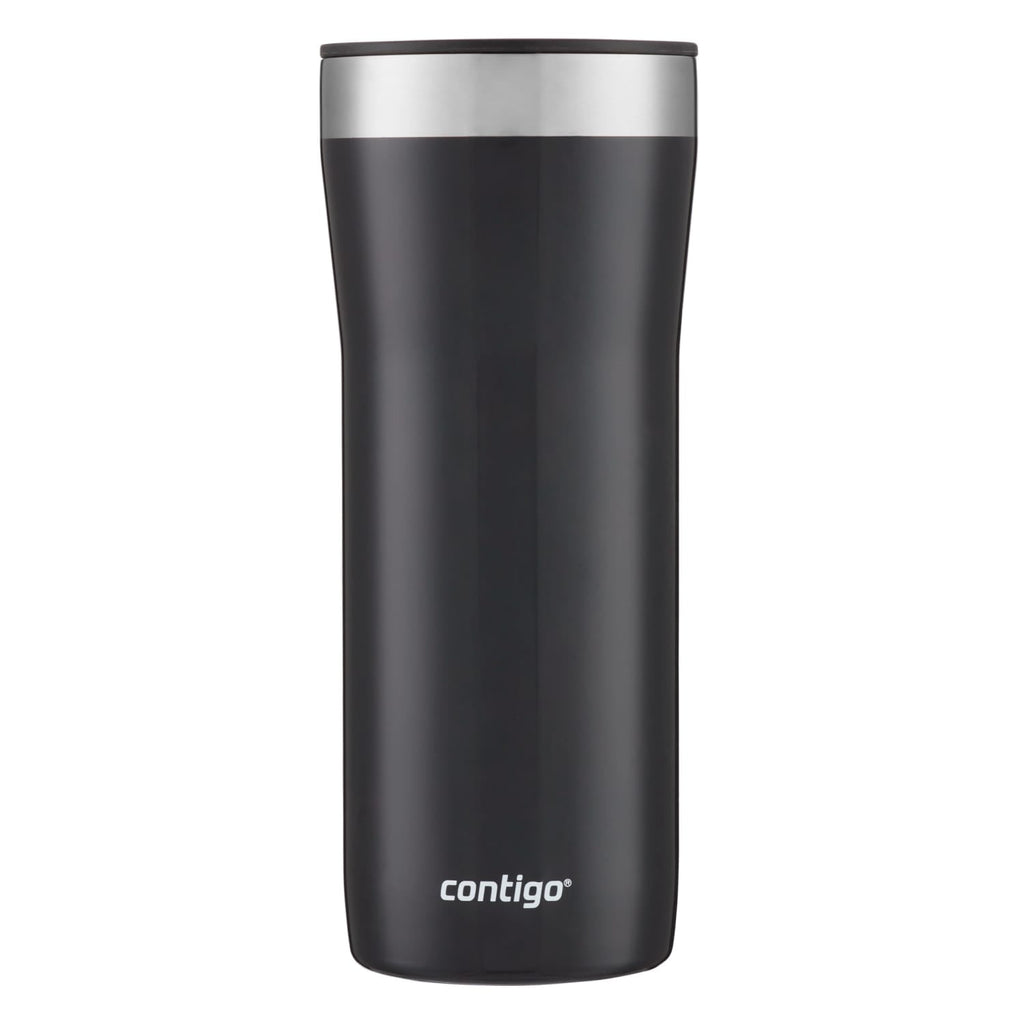 Contigo Streeterville Stainless Steel Tumbler with Plastic Straw and Splash-Proof Lid, Licorice, 32 fl. oz Edition-D24T